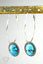 Turquoise Cabochon Silver Hoop Earrings-Earrings-The Distressed Rose