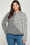 Houndstooth Blouse (Plus)-Shirts & Tops-The Distressed Rose