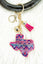 PINK AZTEC STATE OF TEXAS KEYCHAIN
