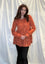 Pumpkin and Flowers Baby Doll Top - Size Small