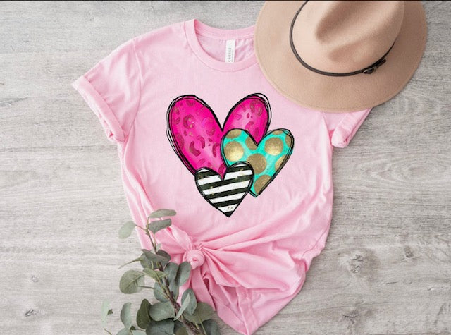 Painted Hearts Graphic Tee