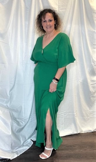 Green Wrap Maxi Dress (Plus Size 3x)