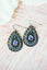 CRYSTAL AND BURNISHED SILVER TEARDROP EARRINGS