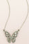 Sparkling Baguette Butterfly Silver Necklace