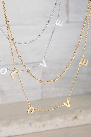 Gold Love Necklace-necklace-The Distressed Rose