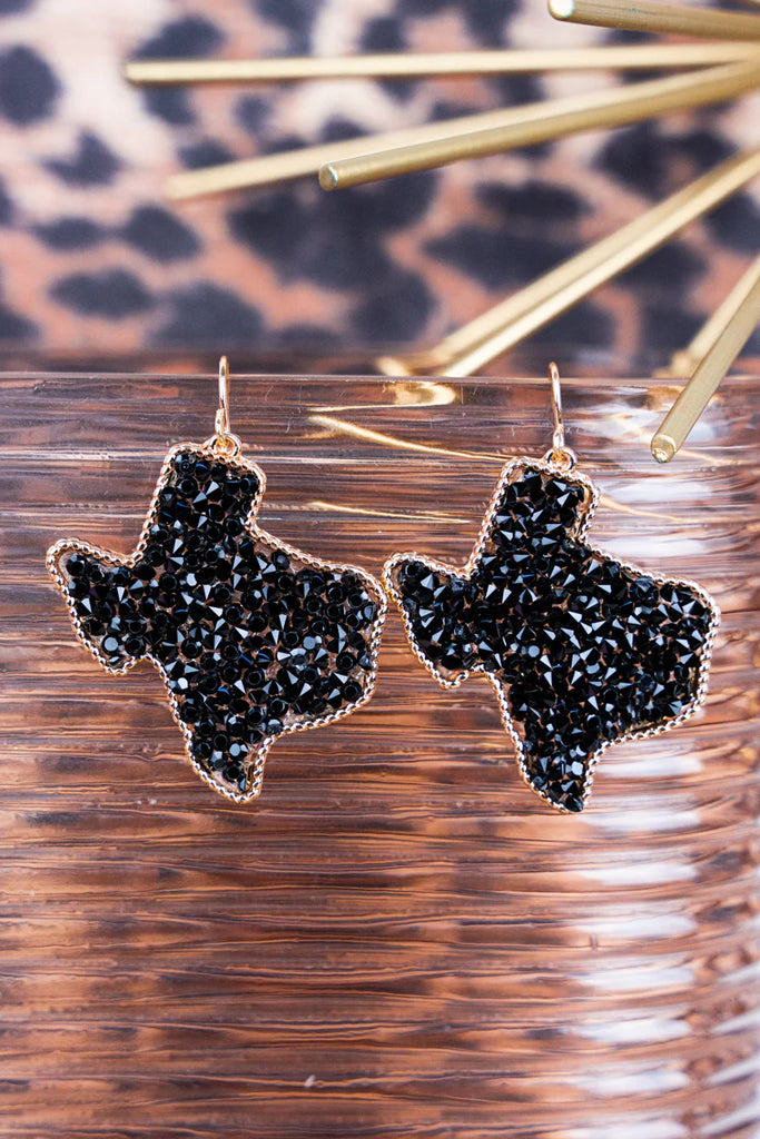 Texas Shimmer Black Earrings