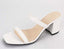 White Two Strap Summer Sandal